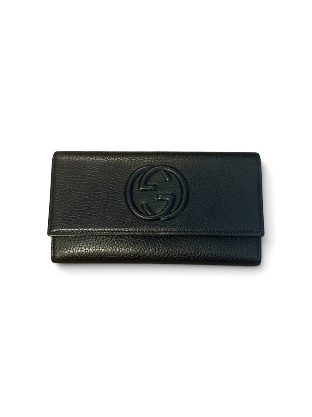 Gucci Black Leather Continental Wallet NWOT Box Dust Bag